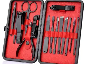Set mit 16 Werkzeugen Maniküre-Werkzeugkasten für Pediküre-Nagelknipser und -Knipser