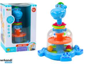 Tol met ballen Nijlpaard voor baby's blauw