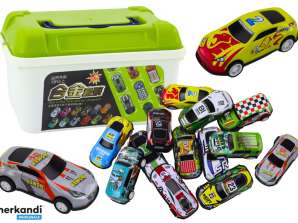 Set van speelgoedauto's in koffer 30 stuks