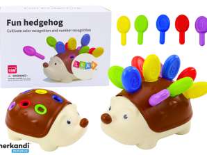 Sensorischer Igel für Babys klebt bunte Zahlen