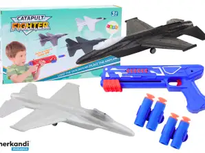Pistole für Pfeile 2in1 Flugzeugwerfer Blau