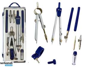 Tegnesett Geometrisk Kompass Organizer 9 stk.