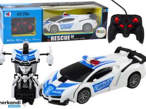 RC Police Car 2in1 Car Robot Sounds Lights