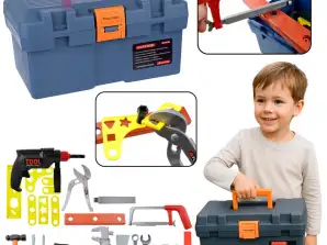 Werkzeugset für Heimwerker mit Werkzeugkasten und Bohrmaschine