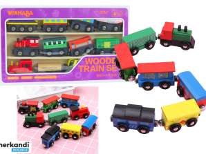 Set Houten Treinen Locomotieven Met Magneten 12 Stuks