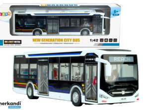 Autobus Elettrico Urbano 1:42 Metallico Luci Bianche