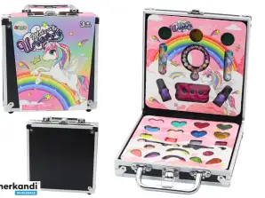 Beauty-Set im Koffer Lidschatten Glitzer Nagellack Schwarz