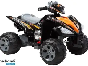 ATV med Batteri Store Hjul Svart