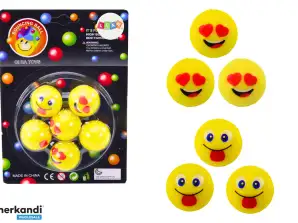 Set Emoji Gummibälle Gelb 6 Stück