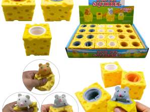 NEL 20412 Souris en fromage Squishy Souris sensorielle Pop It