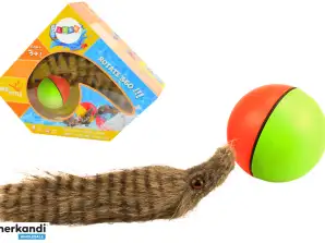 NEL 20545 Ballon avec queue de furet moelleuse Jouet de bain interactif