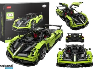RC Stavebnice Auto Rastar 1:8 Pagani Huyara BC Zelené 2896 Kousků