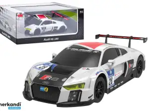 Auto R/C 1:24 Zdalnie Sterowane Sportowe AUDI R8 LMS Biało Czarne