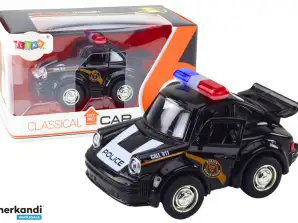 Classic Police Car 1:38 with Lights Sounds Black