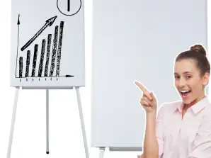 Multifunkční flipchart magnetická tabule na stativu bílá 70x100cm