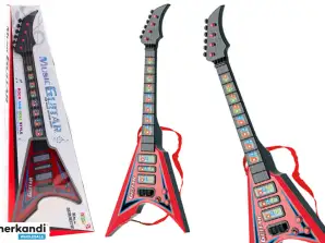 NEL 20888 Barn Elektrisk Gitar Lys Melodier Rød