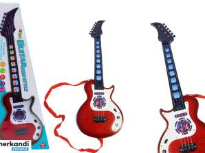 NEL 20896 Barn Elektrisk Gitar Lys Melodier Rød
