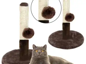 Kratzbaum für Katzen Kratzsäule Turm Dunkelbraun 40 cm x 30 cm