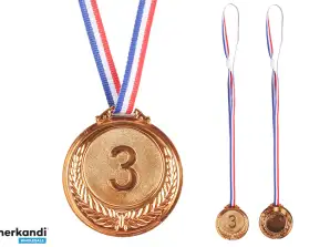 Medalha de Bronze Terceiro Lugar Prêmio Troféu Zinco 6,5 cm