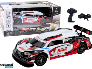 RC Sportauto 1:16 Drift Verwisselbare Wielen Wit-Rood