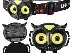 LED čelovka na baterie Sova 4 režimy svícení