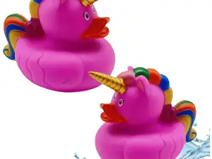 And Unicorn Badeleketøy Regnbue manke og Rosa hale