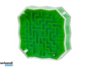 Logic Game Maze With Marble Green