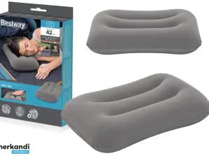 Inflatable Velour Pillow Grey 42 cm Bestway 67121