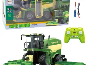 Combine Harvester with Grass Mowers Steam Effect Remote Controlled RC 2.4G