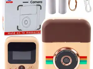 Digital Camera for Kids with Instant Printer Brown 3 Rolls of Paper