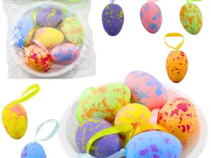 Decorações de Páscoa Ovos com Alça Coloridos 6un
