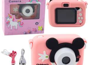 Fotocamera Digitale Per Bambini Topo Rosa 48Mpx HD 1080P