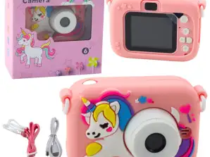 Macchina Fotografica Digitale per Bambini Unicorno Rosa 48Mpx HD 1080P