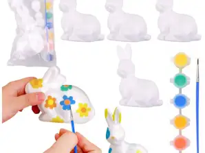 Coniglietti di Pasqua in Polistirolo da Colorare 4pz
