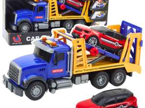 Truck with Flatbed Car Transporter Set with Lights and Sounds