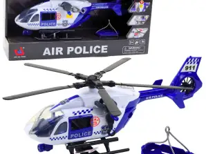 Polizeihubschrauber mit Haken, Tragen, Lichtern, Geräuschen 1:12