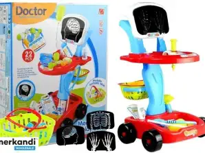Carrello Medico con Accessori 22 Pezzi