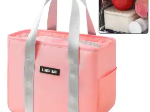 Lunch bag isolant thermique rose 24cm