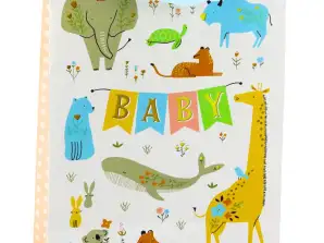 Gift Bag Inscription Baby Animals 32 x 26 x 10cm