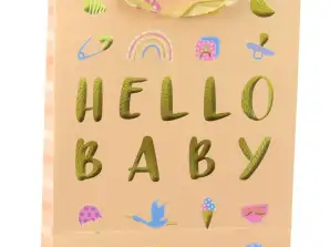 Hello Baby Peach Geschenktüte 32 x 26 x 10cm