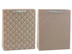 Preget gavepose Beige 32 x 26 x 10cm