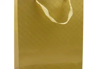 Elegante goldene Geschenk Tasche 32 x 26 x 12 cm