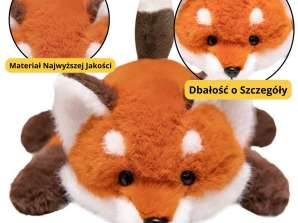 Pluche knuffelige mascotte vos met verzwaarde poten 30cm