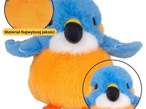Plush mascot cuddly bird blue orange 12cm