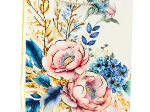 Gavepose Blomster Gull Elementer 23 x 18 x10cm