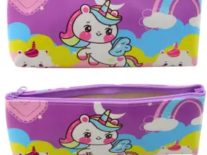 Mädchen Schulmäppchen mit Einhornmotiv in bunten Pastellfarben
