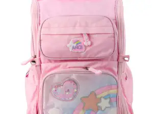 Schulrucksack mit Einhorn Brustgurt pink 20L
