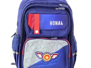 Schulrucksack mit aufgesetztem Brustgurt marineblau 20L