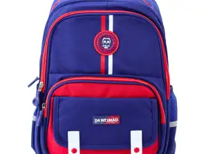 Schulrucksack Brustgurt marineblau rot 20L