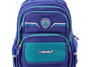 Schulrucksack Kinder Brustgurt Marineblau Grün 38x28x19 cm